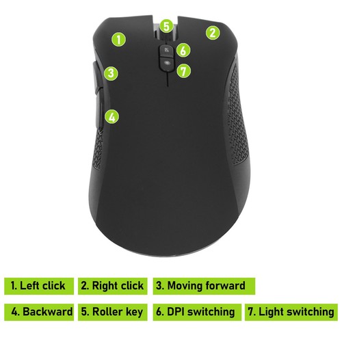 3 Modes Mouse BT 2.4G Wired 10000 DPI Adjustable 1000HZ Mouse For Game Office FY - Afbeelding 5 van 22