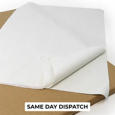 100 Sheets of White Acid Free Tissue Paper 18gsm 500x750mm Wrapping Tissue Paper