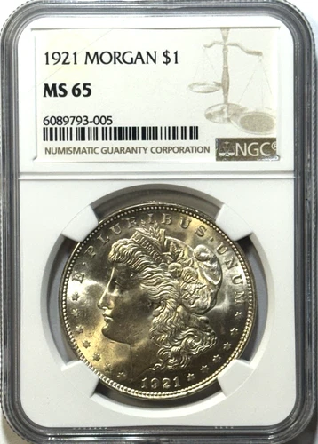 1921 Morgan Silver Dollar NGC MS65 | Final Year Gem | Collector’s Must-Have!