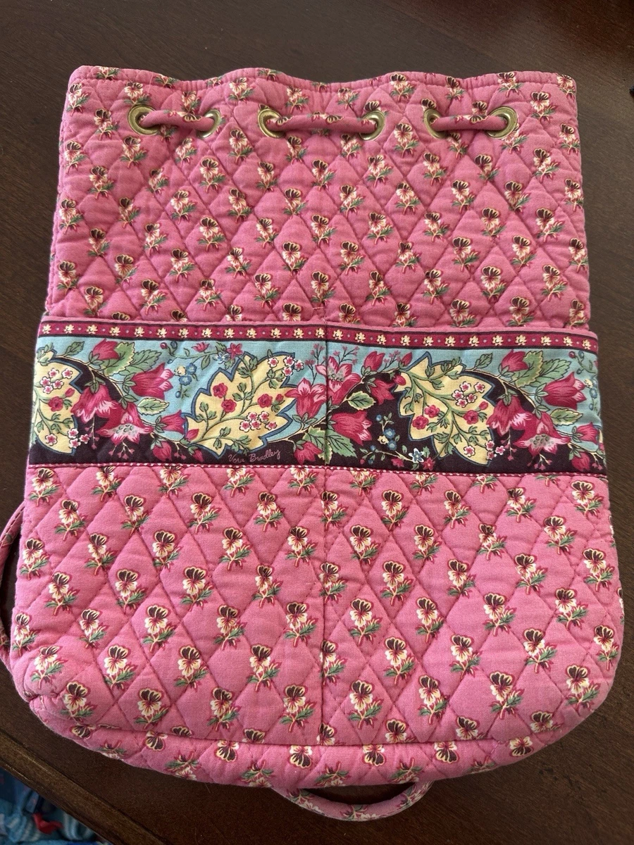Pink Pansy Vintage Vera Bradley Backpack Made in USA Vera Bradley Rare Pink Pansy Floral Mimi  main image 2