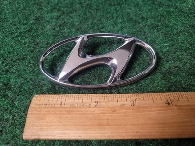 Hyundai Emblem Logo Symbol Badge Chrome Nameplate Genuine Name Plate ~3.9'' 5S2