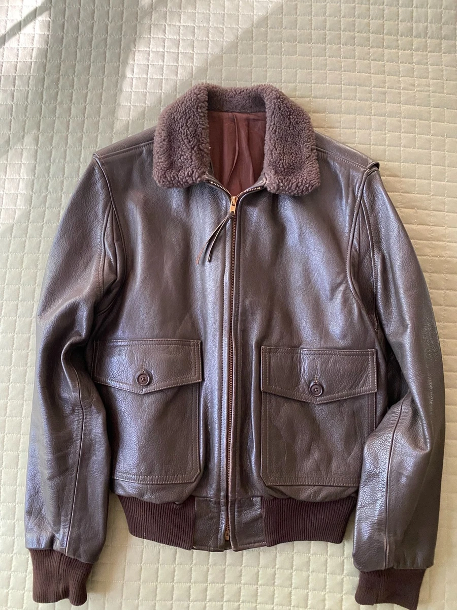 military leather flight jacket products for sale | eBay