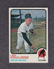 1973 Topps Baseball Card #566 Lew Krausse Boston Red Sox EX+ Vintage Original