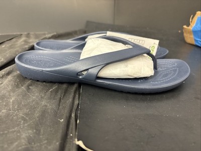 Crocs Kadee II Flip Flop Sandals Navy Blue women's Size 7 NWOB
