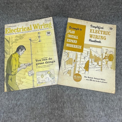 #ad Sears Vintage Simplified Electrical Wiring Handbooks Circa 1964 amp; 1969 DIY Guide $21.88