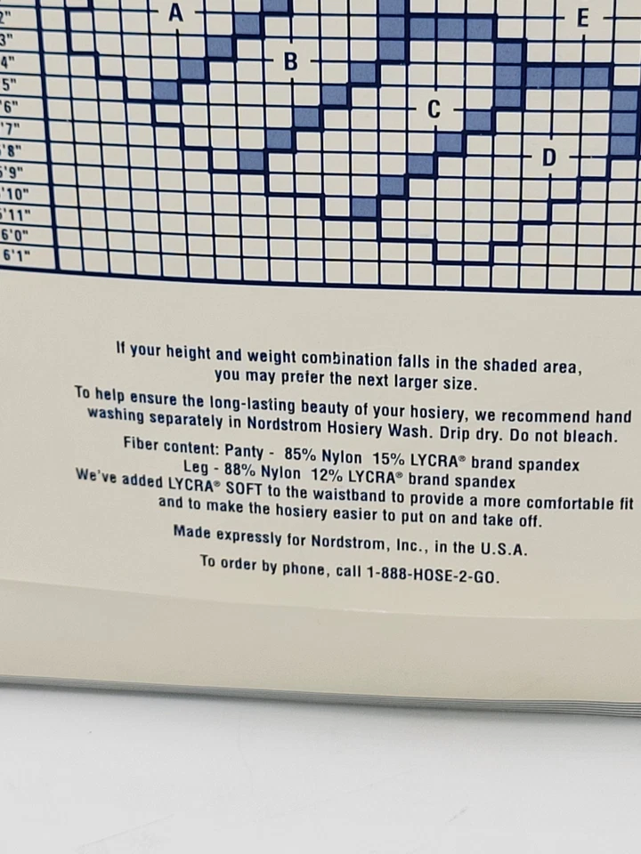 Nordstrom Lycra Transparente Medias Control Pierna Transparente Beige Estilo 175 Talla E Foto 4 de 4