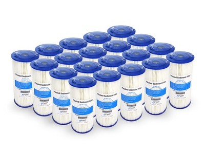 Pleated Poly Water Filter Cartridge 10x4.5'' 50 Micron 20 Pack