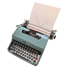 Olivetti Lettera 32 Manual Portable Typewriter with Case Working Vintage 1970s thumbnail