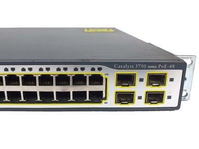Cisco Catalyst WS-C3750-48PS-E PoE Switch 48x10/100 4x SFP