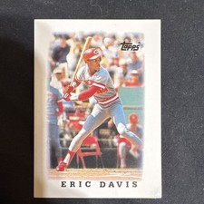 Topps 1988 Eric Davis #46 Cincinnati Reds Baseball Card League Leaders Minis