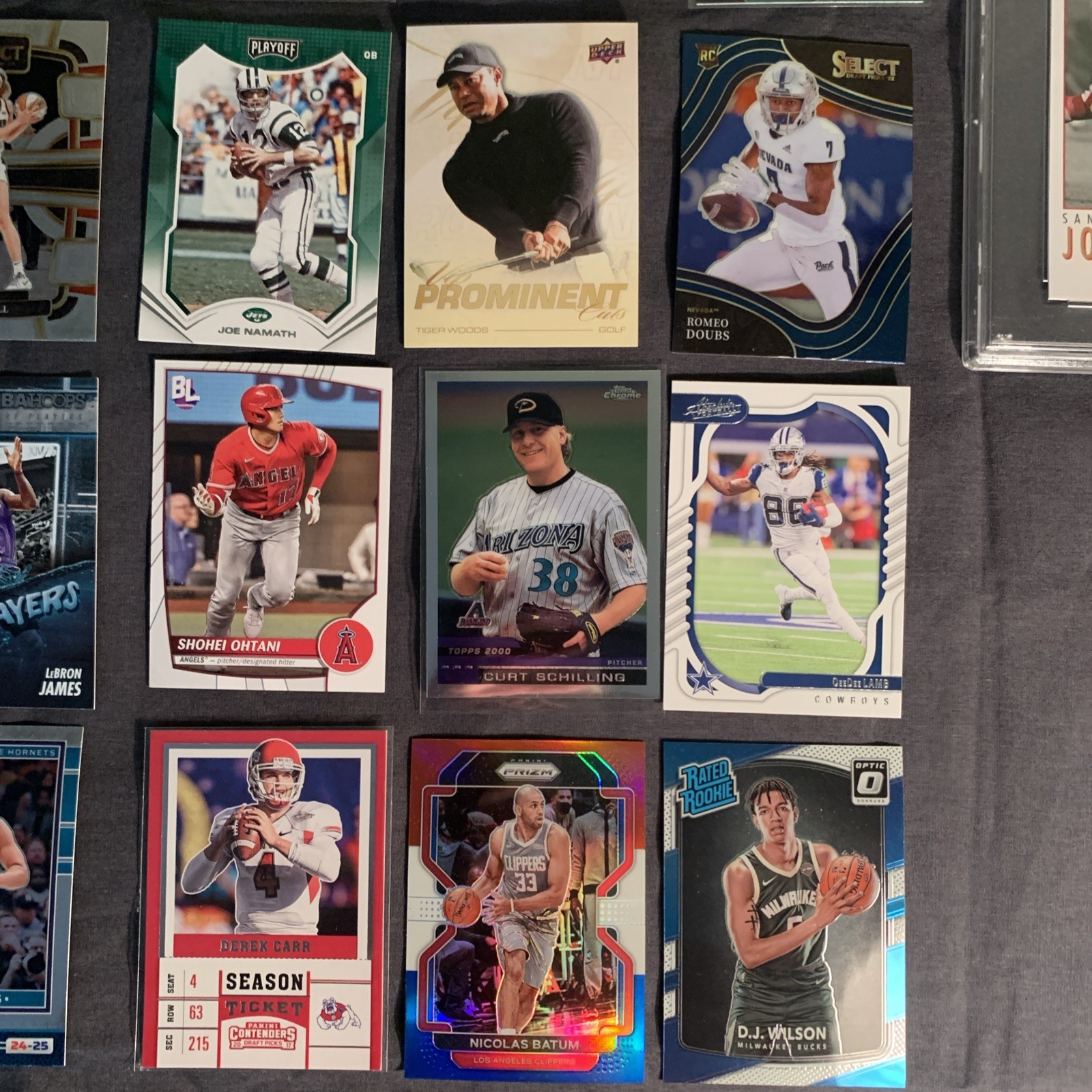 Sports Card Lot w/ PSA 10 Auto /# patch RC Griffey Ohtani Judge Woods & Namath view 6