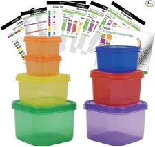 Portion Control Food Prep  Storage Containers w/ 21 Day Plan  Support 7 PCS 