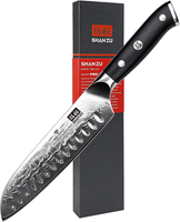 Shan ZU Damast Santokumesser Kochmesser 18Cm, Profi KüChenmesser