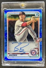 2020 Bowman Ben Braymer Chrome Auto 1st Prospect Blue Refractor #/150 Nationals