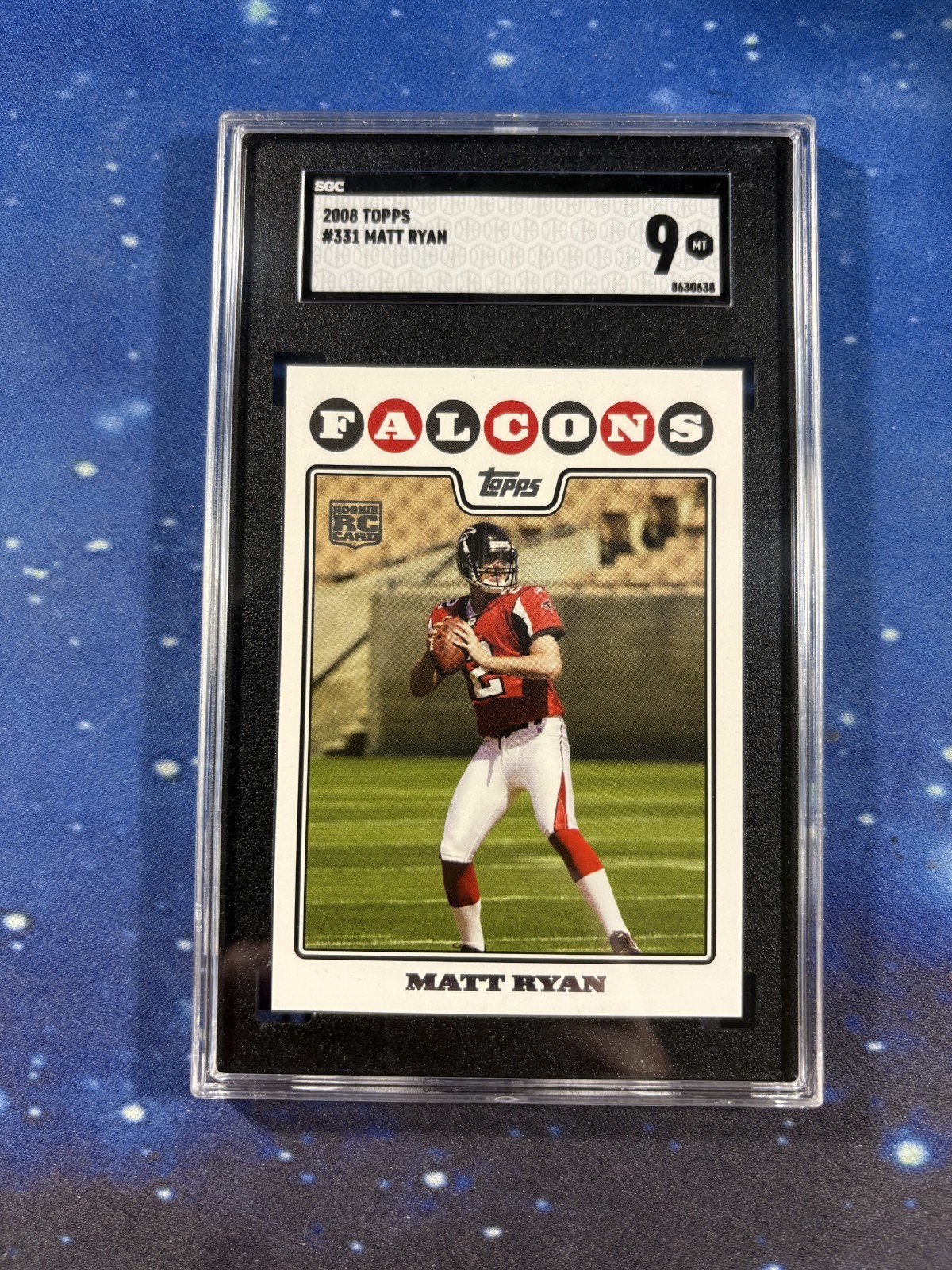 2008 Topps #331 Matt Ryan Rookie Card RC Atlanta Falcons SGC 9
