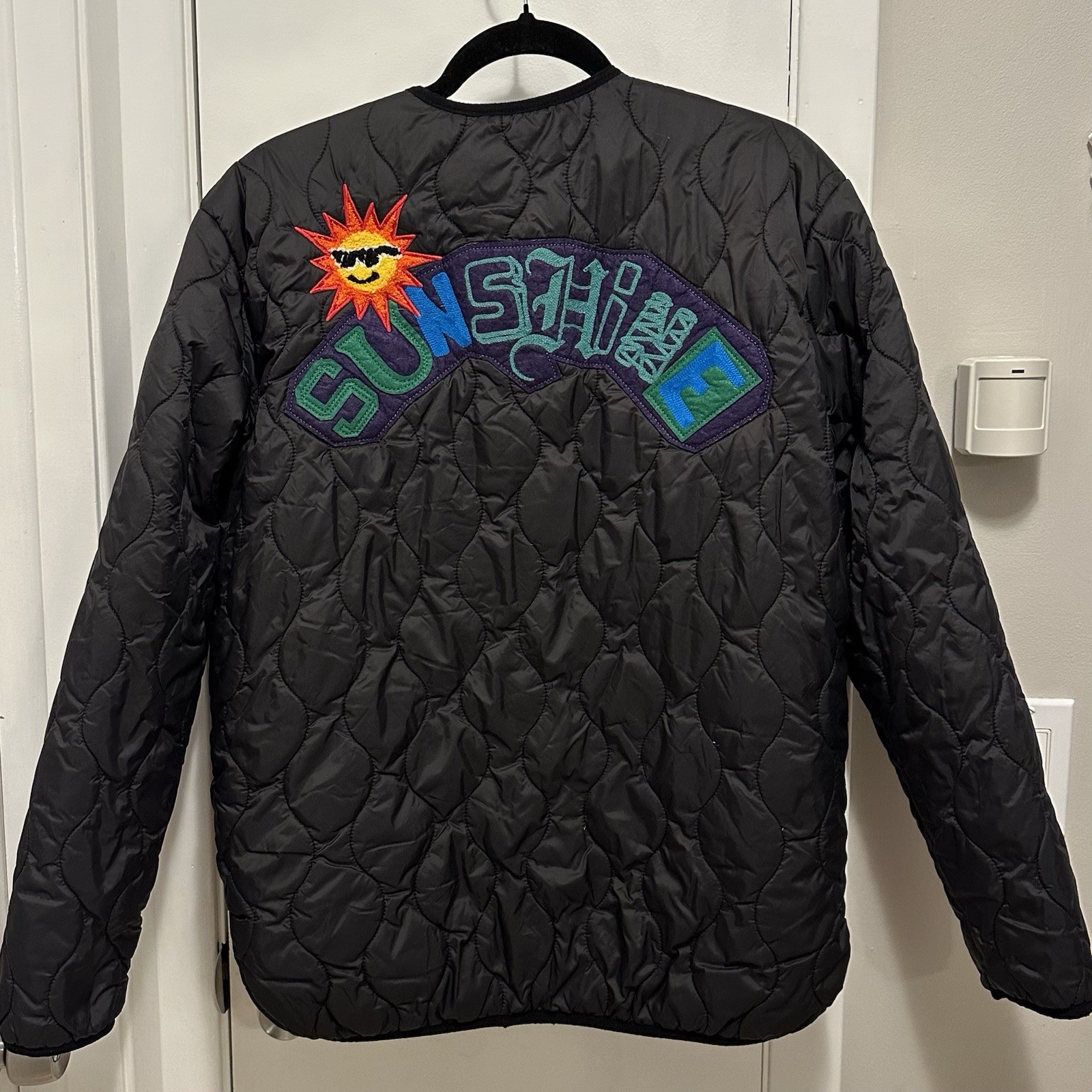PRIMA FILA DENIM Sunshine Trapuntato Puff Jacket M Nero Patch Ricamato Unico