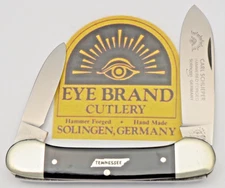 Vintage EYE BRAND Solingen Scarce Canoe Knife - TENNESSEE Shield - Unused N Mint