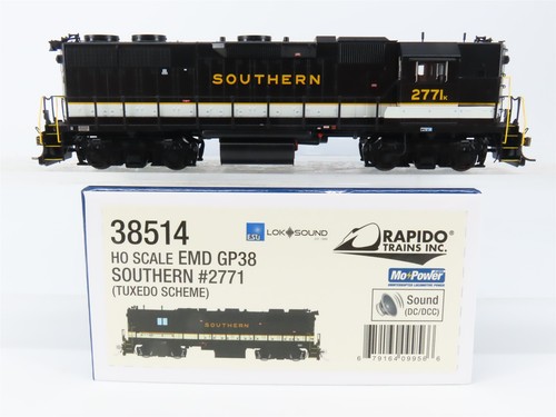 Locomotora diésel escala HO Rapido 38514 Southern GP38 #2771 con CCC y sonido  | Condition: Used