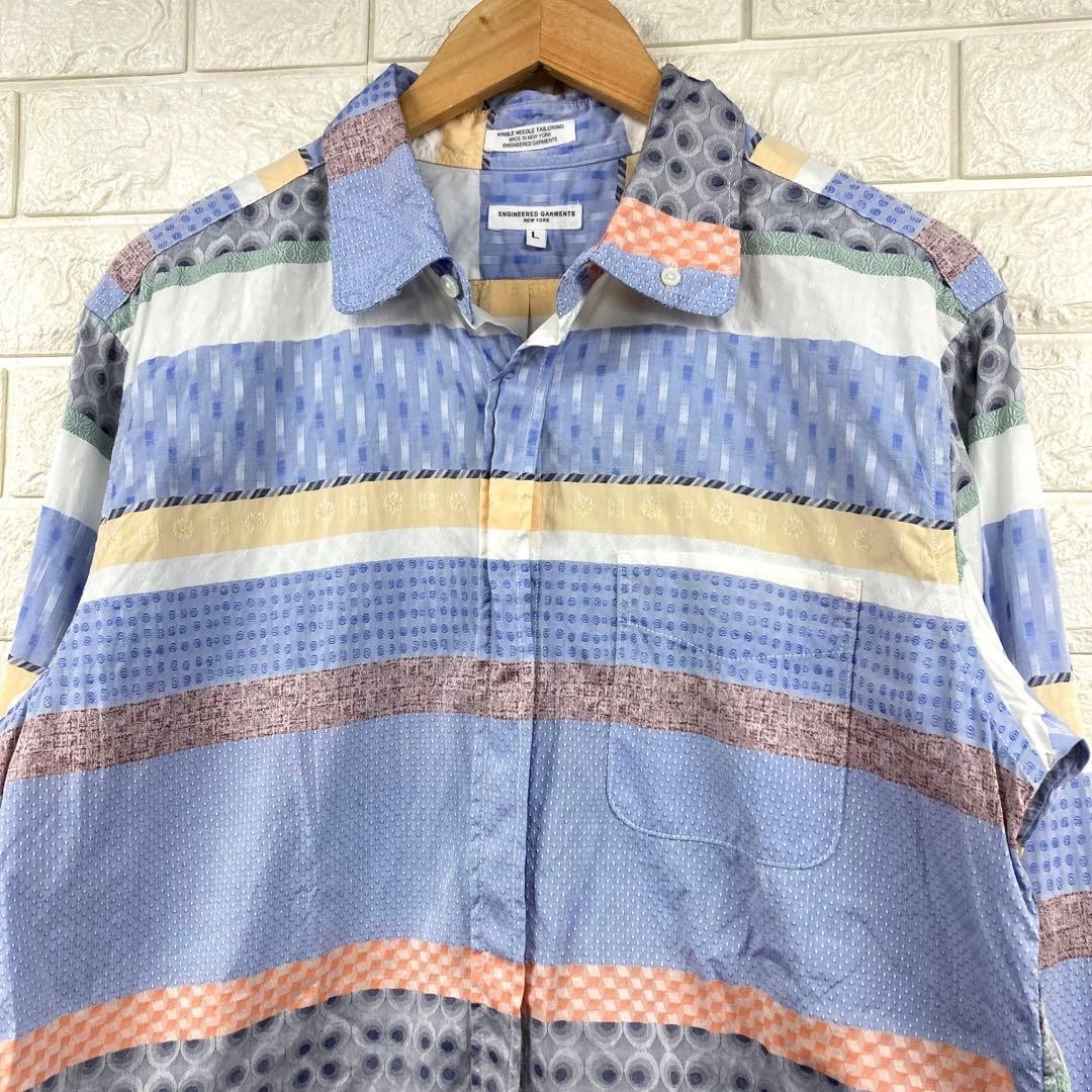 Engineered Garments All-Over Pattern Linen Long S… - image 1