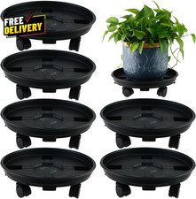 6 Packs 13 Inches Large Plant Caddy with Wheels Plant Saucers on Wheels