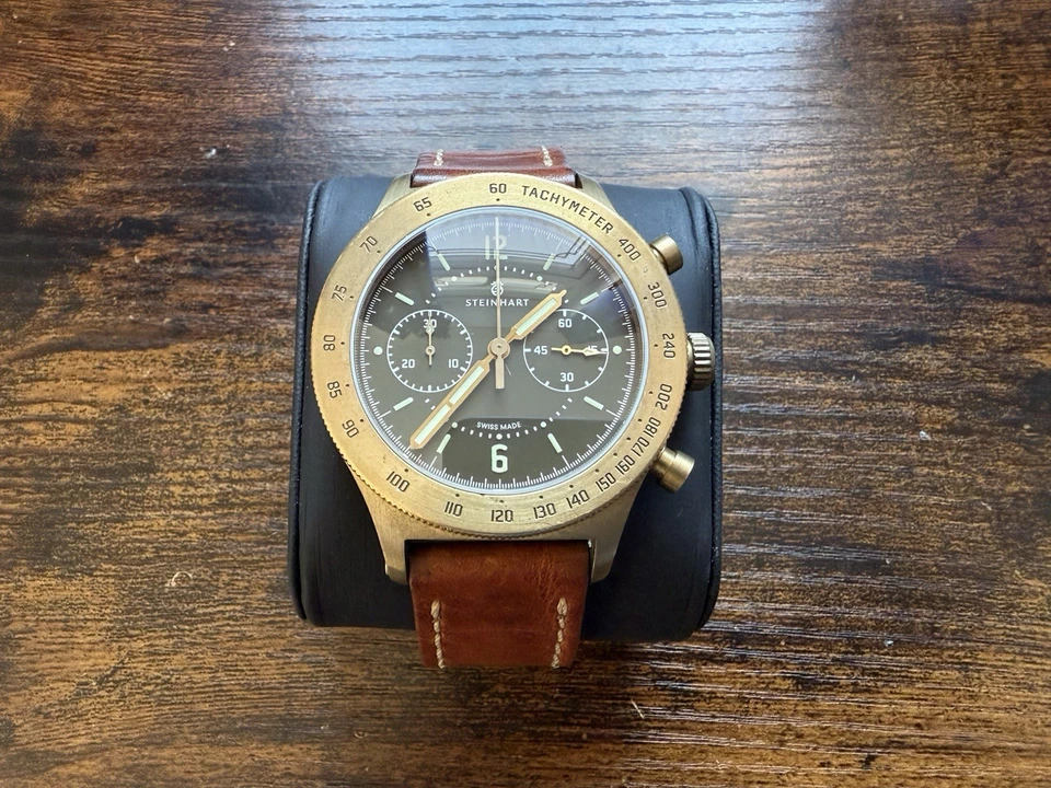 Steinhart Marine Officer CHRONOGRAPH Bronze Swiss Made Automatic Watch - Image 4 of 4