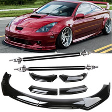 For Toyota Celica Front Bumper Lip Side Skirt Body Kit Spoiler Splitter Glossy For Toyota Celica Front Bumper Lip Side Skirt Body Kit Spoiler Splitter Glossy