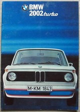 BMW 2002 Turbo Car Sales Brochure c1973 Ref 3 32 01 005 2