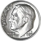 1980 P Roosevelt Dime From Mint Set