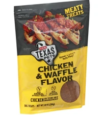 2 H‑E‑B Texas Pets Chicken & Waffle Flavor Dog Treats 10 oz