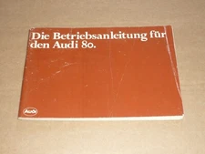 Audi 80 1981 Betriebsanleitung Bedienungsanleitung Handbuch