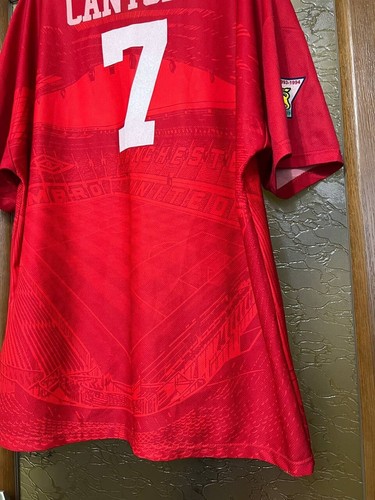 Manchester United 1994 1996 Home Umbro Football Shirt Soccer Jersey Cantona #7 - Picture 11 of 13