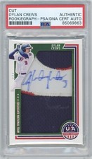 Dylan Crews Autographed Jumbo Swatch Jersey 2022 Team USA RC Signed Auto 7/7 PSA