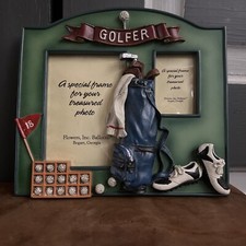 Flowers Inc Balloons Dual Photo Golf Picture Frame