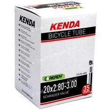 Kenda 20x2.8-3.00 Bicycle Tube 35mm Schrader Valve Low Lead E-Bike Ready