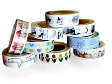 Sticker / Washi Tape - Create your own lot! Cats Nature Rainbows Animals & More!