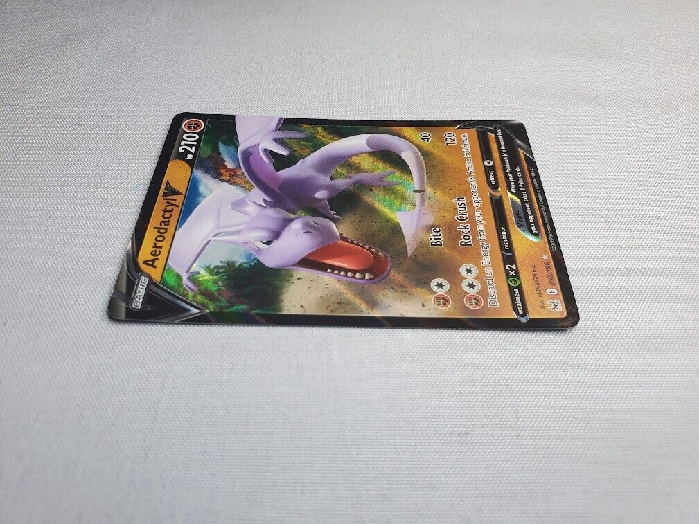 Aerodactyl V Full Art Ultra Rare Textured Pokémon Card Lost Origin Sun  Sword