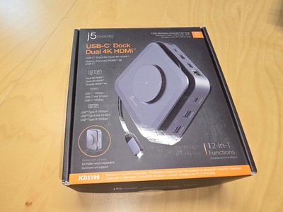 j5create USB-C Dock Dual 4K HDMI JCD3199