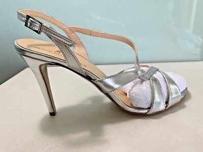 New Women's ROBERTO DELLA CROCE Size 9 ALL Leather Sandal Pump Heel Shoes ITALY