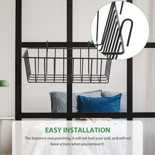 3Pcs Wall Hanging Basket Small Storage Basket Bathroom Organizer Rack - Picture 3 of 12