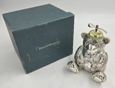 Reed  Barton Silver Plated Teddy Boy Bear w/ Beanie Bank