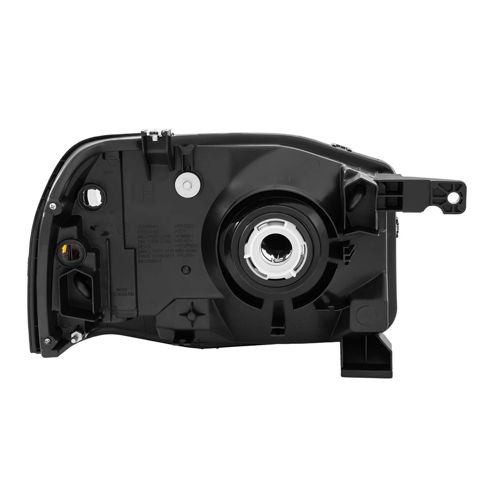 Conjunto de par de faros de carcasa negra para Nissan Frontier Halogen 2001-2004 Foto 4 de 4