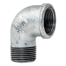 GEBO Gomito 1''1/2 M-F 90° in ghisa malleabile zincato