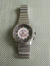 Vintage Rare EMIT De Luxe Mechanical Date World City Watch for Spares Or Repair