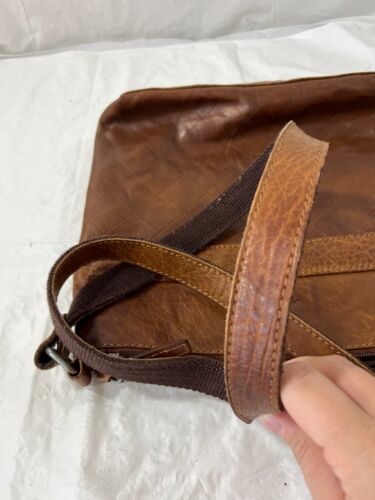Jack Georges Brown Voyager Slim Crossbody Bag Purse - Picture 2 of 13