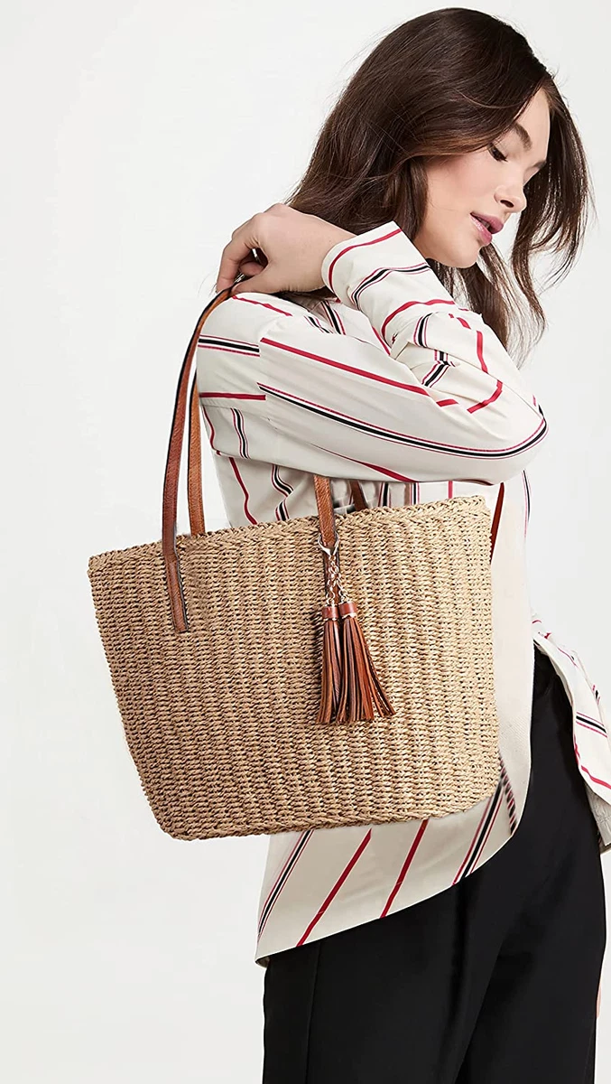 Large Straw Bags for Women Straw Travel Beach Totes Bag M Woven