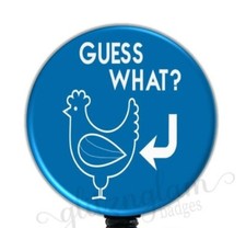 Chicken Retractable Badge Holder, Funny Office Badge Reel, Chicken Badge GG1091