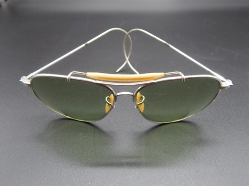Pre Ray-Ban USA Vintage Aviator WWII Bausch & Lomb Army Navy Sunglasses - Picture 6 of 14
