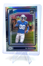 2024 Donruss Optic AJ BARNER Rated Rookie Silver Holo Prizm RC #204 Seahawks