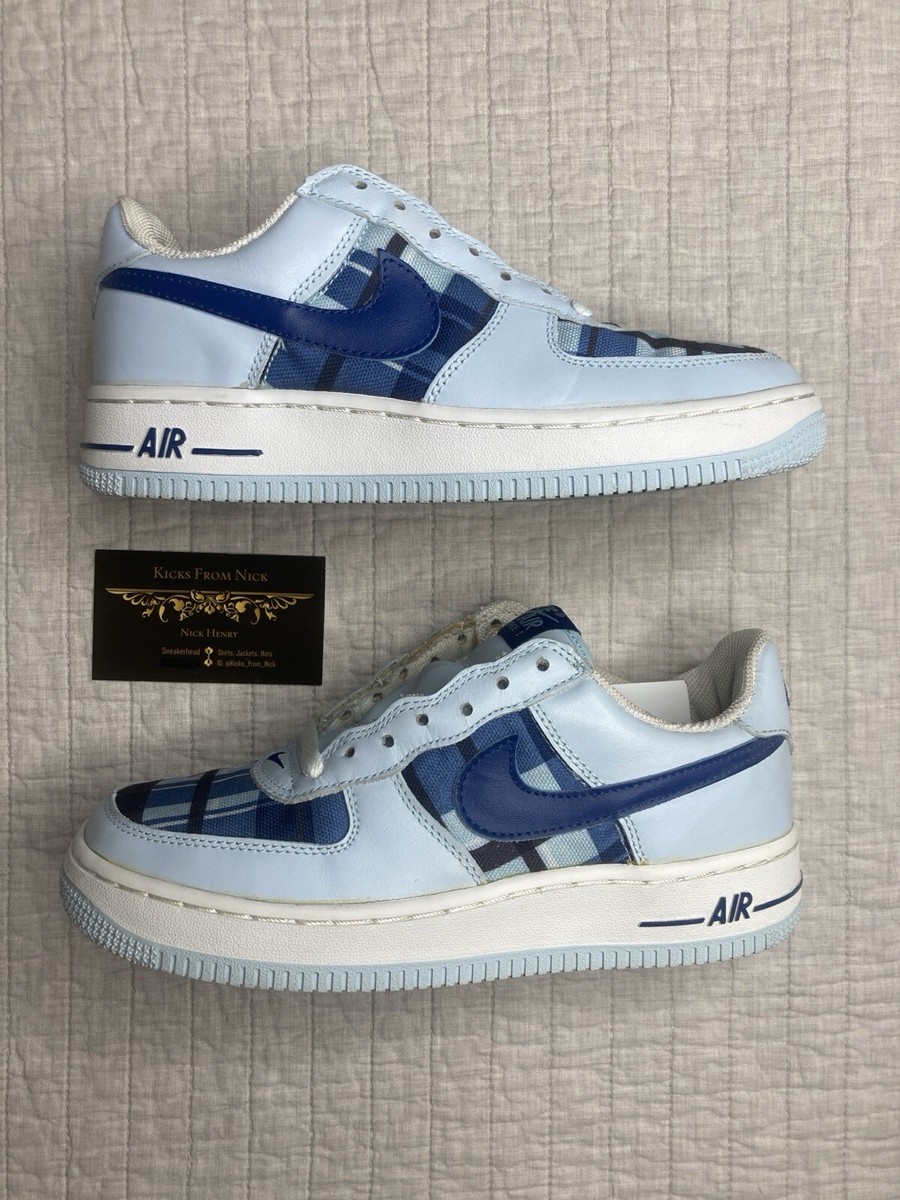 blue check air force ones