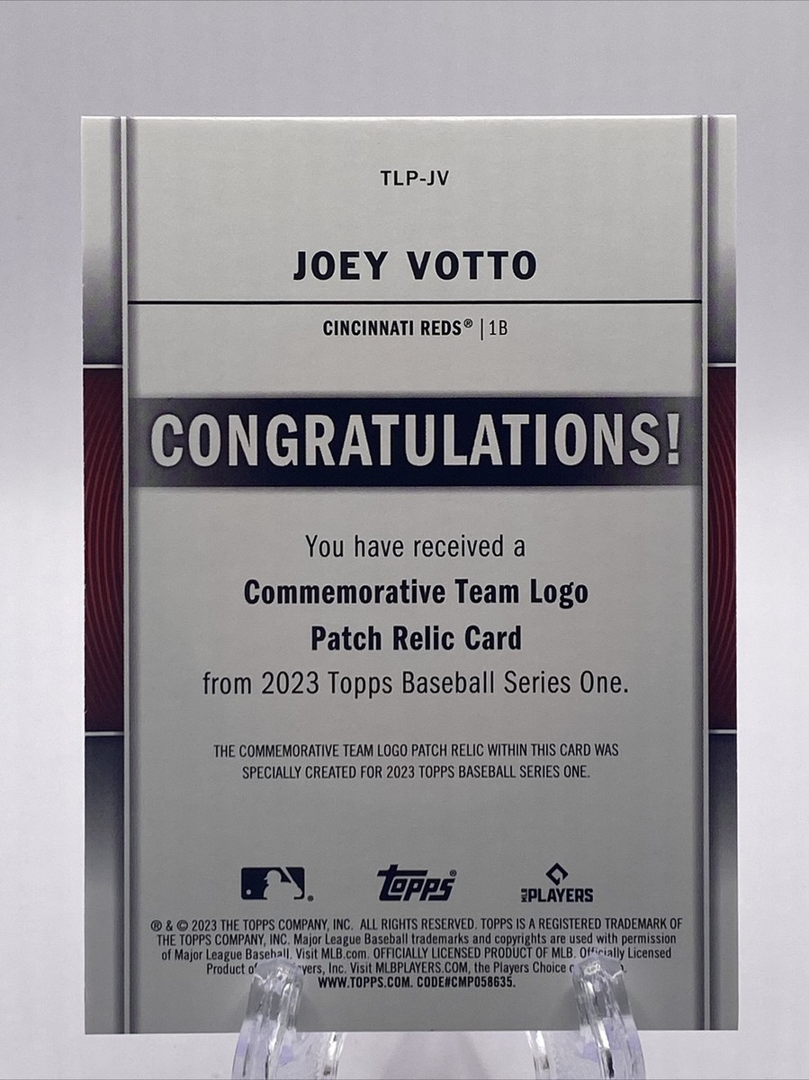 2023 Topps Series 1 Joey Votto Commemorative Team Logo Patch